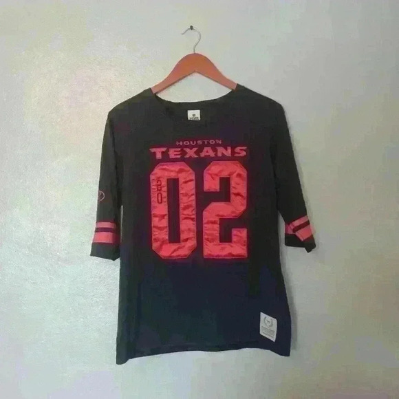 NFL Pink Victoria Secret Houston Texans Game Shirt - Picture 1 of 15